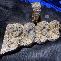 Boss 14K Gold Plated Iced Statement Pendant