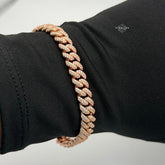 8mm Miami Cuban Link Moissanite Bracelet 8β Rose Gold Over 925 Sterling Silver Iced Out Diamond Look Bracelet for Men Women Hip Hop Jewelry Gift (Copy)