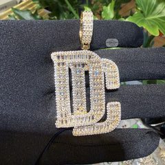 DC 14K Gold Plated Iced Statement Pendant