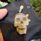 Skull Pirate 14K Gold Plated Iced Pendant