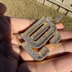 DC 14K Gold Plated Iced Statement Pendant