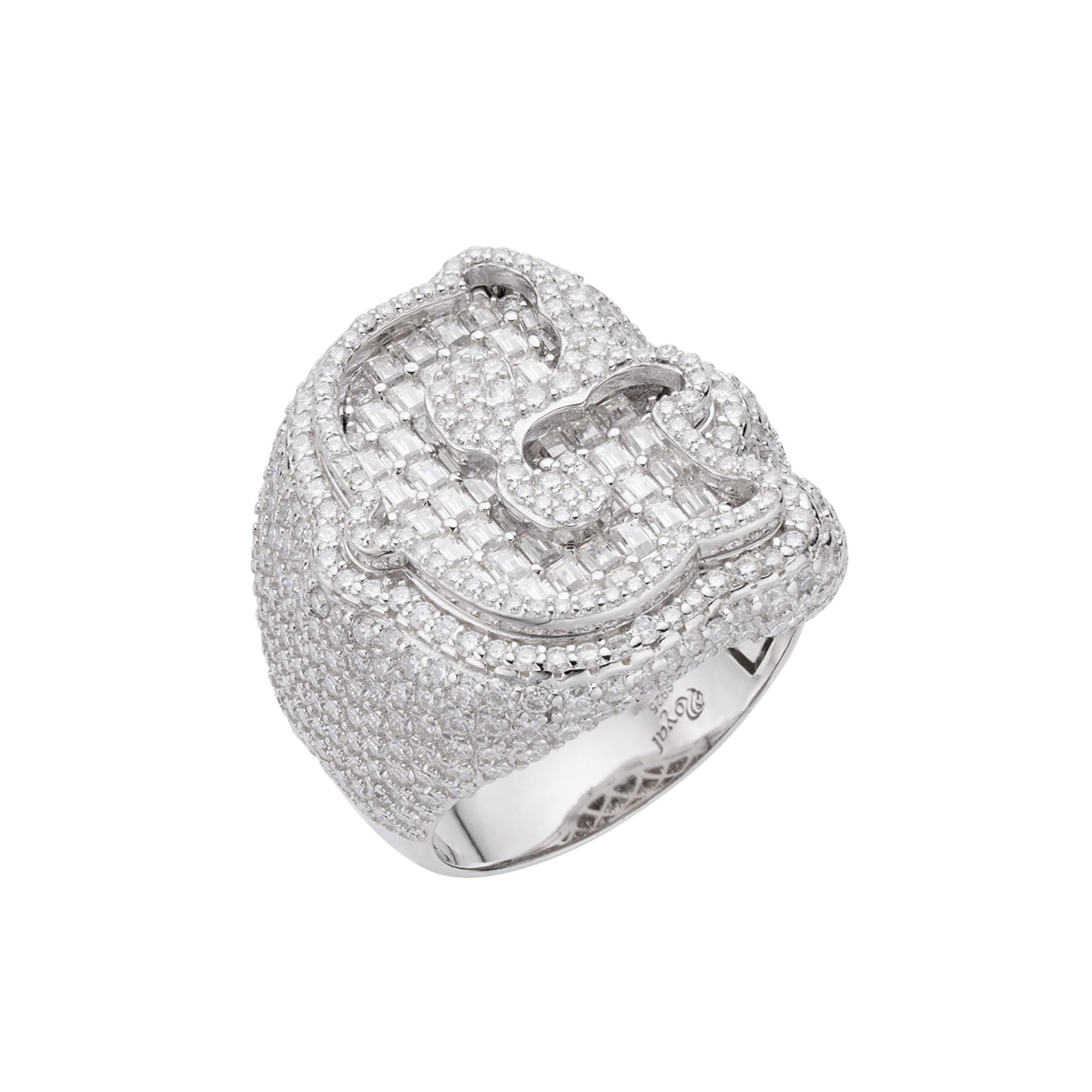 Letter G Size 10 Moissanite Ring