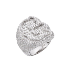Letter G Size 10 Moissanite Ring