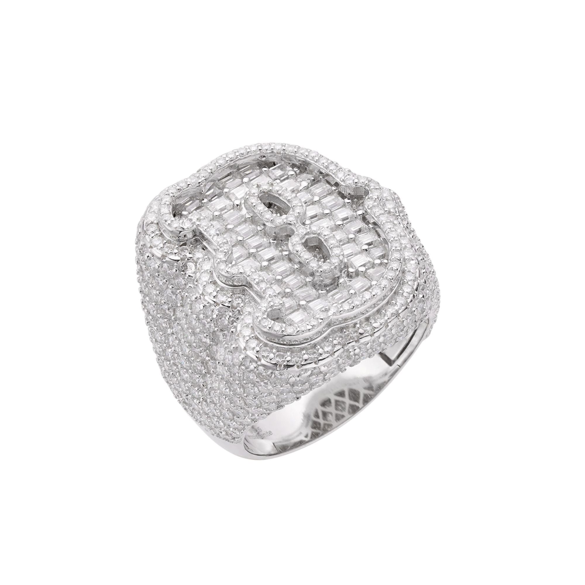 Letter D Size 10 Moissanite Ring