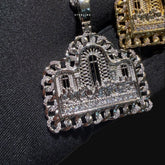 Cuban Link Style Iced Out Last Supper Pendant Necklace Gold or Silver, CZ Diamond Jesus Religious Pendant, Christian Hip Hop Jewelry