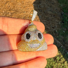 Poop Emoji Iced Out Pendant