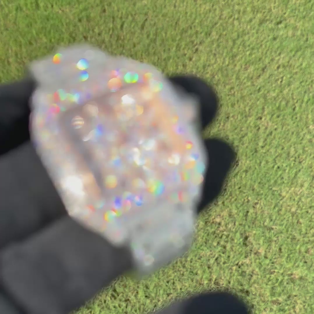 Rose and White Two Tone Moissanite 40mm Watch