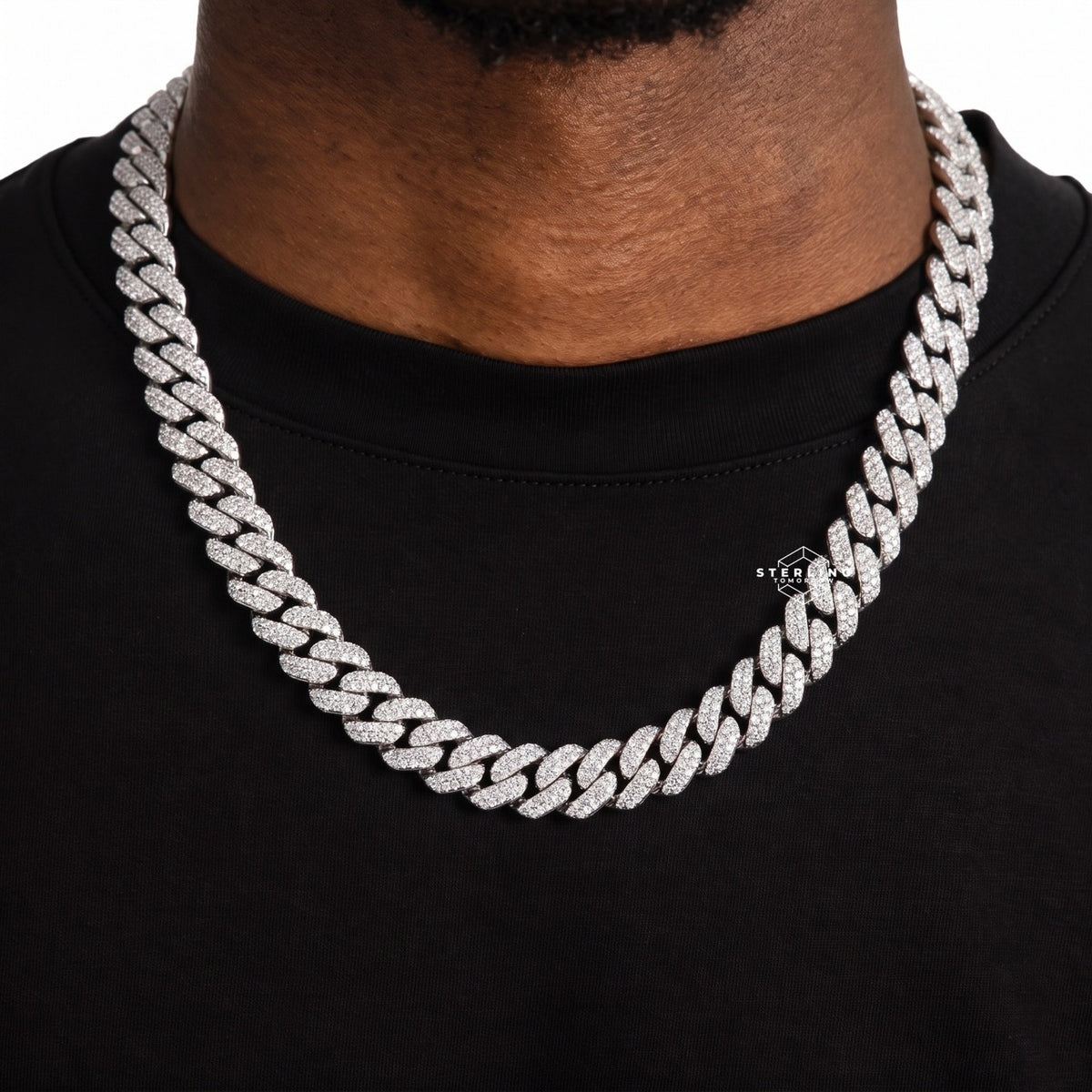 10mm Moissanite 2 Row Cuban Chain