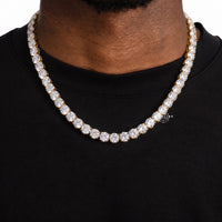10mm Moissanite Tennis Chain Rose Gold / 925