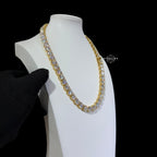 10mm Moissanite Tennis Chain 14k Gold Plated