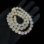 10mm Moissanite Tennis Chain 14k Gold Plated
