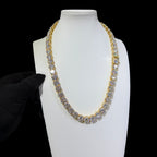 10mm Moissanite Tennis Chain 14k Gold Plated