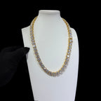 10mm Moissanite Tennis Chain 14k Gold Plated