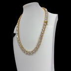 10mm Moissanite Tennis Chain 14k Gold Plated