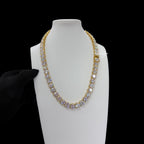 10mm Moissanite Tennis Chain 14k Gold Plated