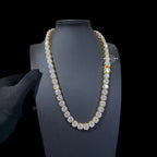 10mm Moissanite Tennis Chain 14k Gold Plated
