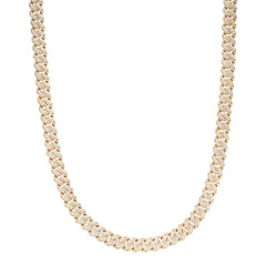 10mm 22" Gold Tone Cuban Solitaire Moissanite Chain