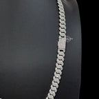 10mm Moissanite 3D Prong Cuban Chain