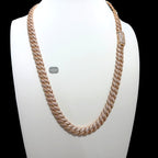 10mm 22" Rose Gold Moissanite Miami Cuban Link Chain, 925 Sterling Silver Iced Out Hip Hop Necklace