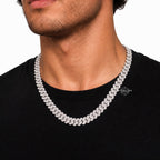 12mm 3D Prong Moissanite Cuban Chain