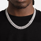 13mm Square Moissanite Cuban Chain