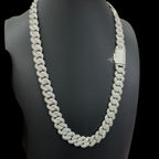 14mm Moissanite 3D Prong Cuban Chain