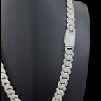 14mm Moissanite 3D Prong Cuban Chain