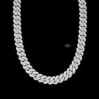 14mm Moissanite 3D Prong Cuban Chain