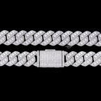 14mm Moissanite 3D Prong Cuban Chain