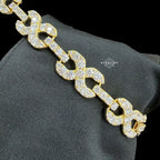 14mm Moissanite Infinity Chain 925 / Gold