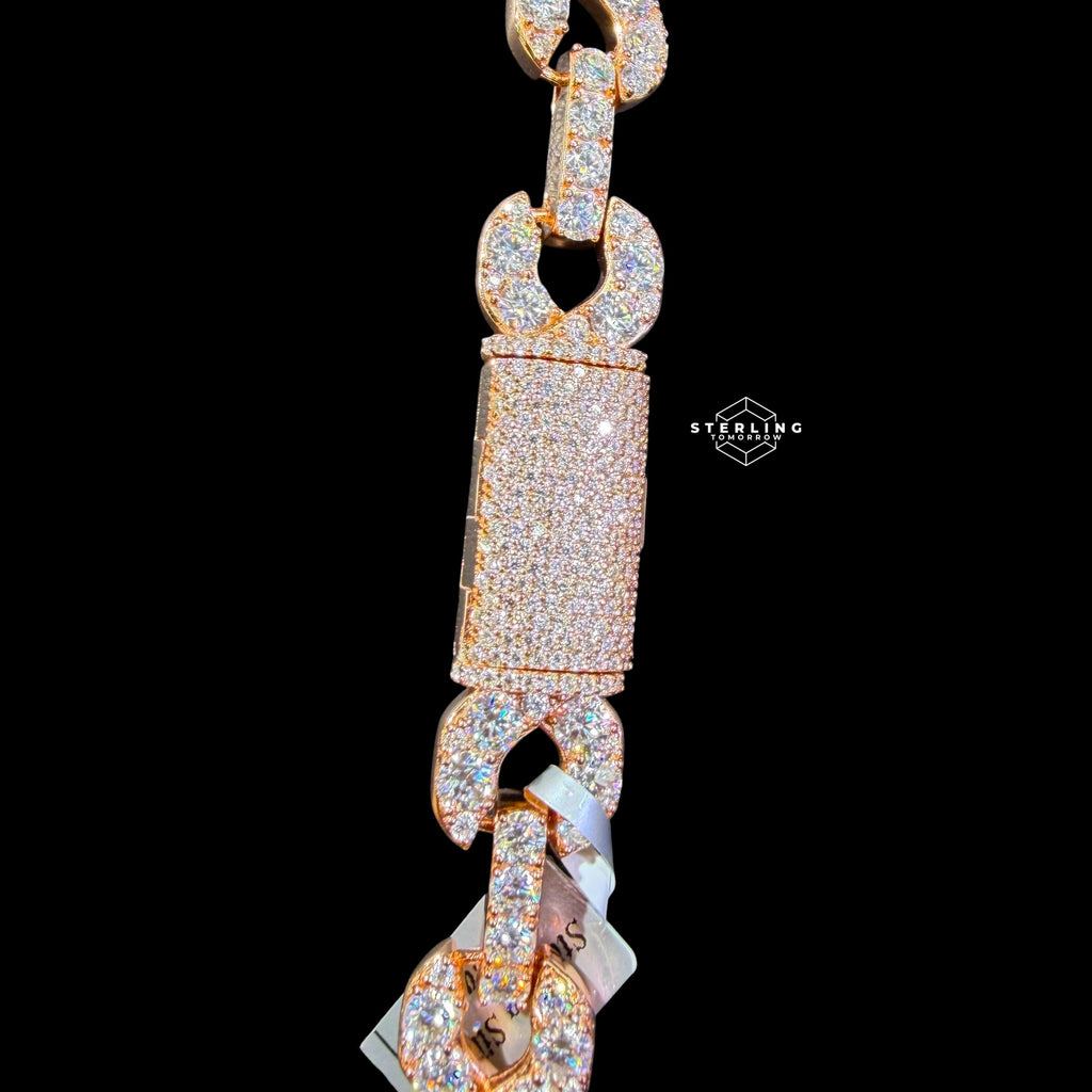 14mm Moissanite Infinity Chain 925 / Rose