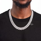 16mm Square Moissanite Cuban Chain