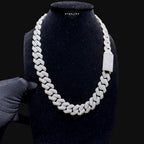 Moissanite 20mm 3D Cuban Chain