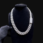 Moissanite 20mm 3D Cuban Chain