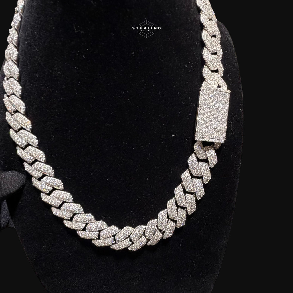 Moissanite 20mm 3D Cuban Chain