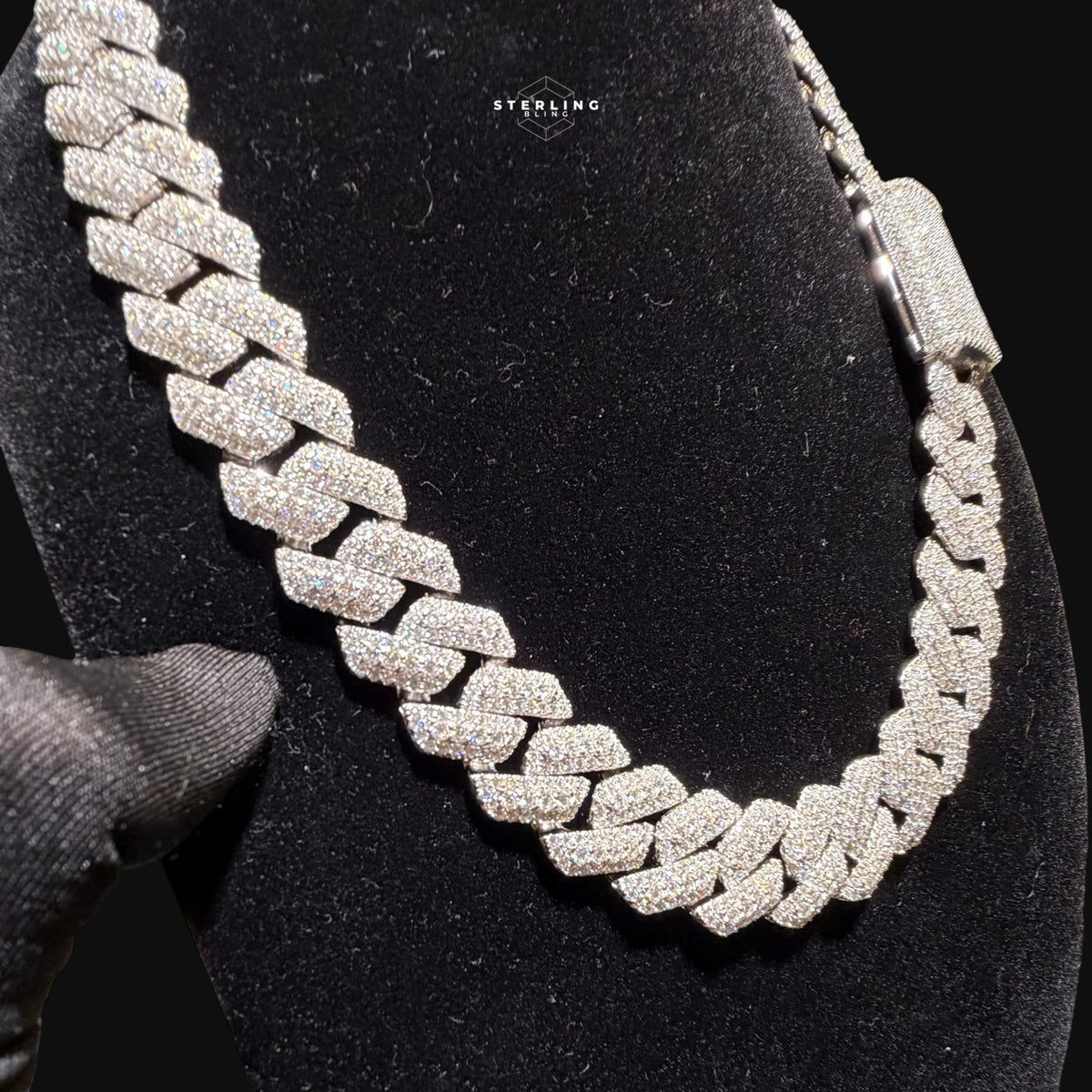 Moissanite 20mm 3D Cuban Chain