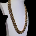 20mm Rose Gold Stainless Steel Cuban Chain 24"