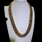 20mm Rose Gold Stainless Steel Cuban Chain 24"