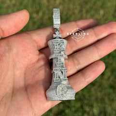 Moissanite KING CHESS Pendant 10.10 CTW