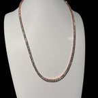 4mm 14k Rose Gold Finish CZ Tennis Chain