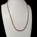 4mm 14k Rose Gold Finish CZ Tennis Chain