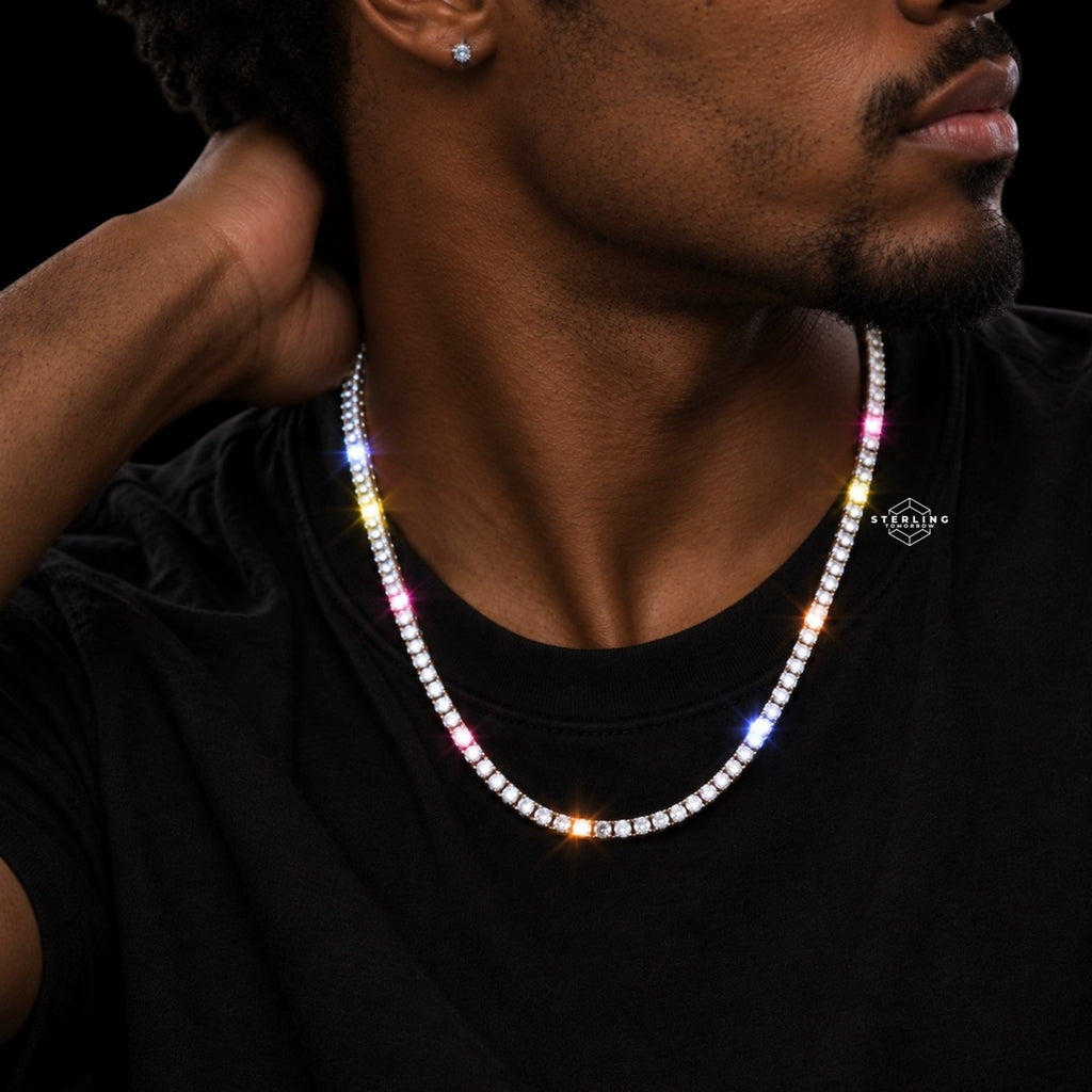 4mm Tennis Chain - 14k White Gold Plated