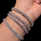 4mm Moissanite Tennis Bracelet, 925 Sterling Silver, VVS1 D Color, GRA Certified