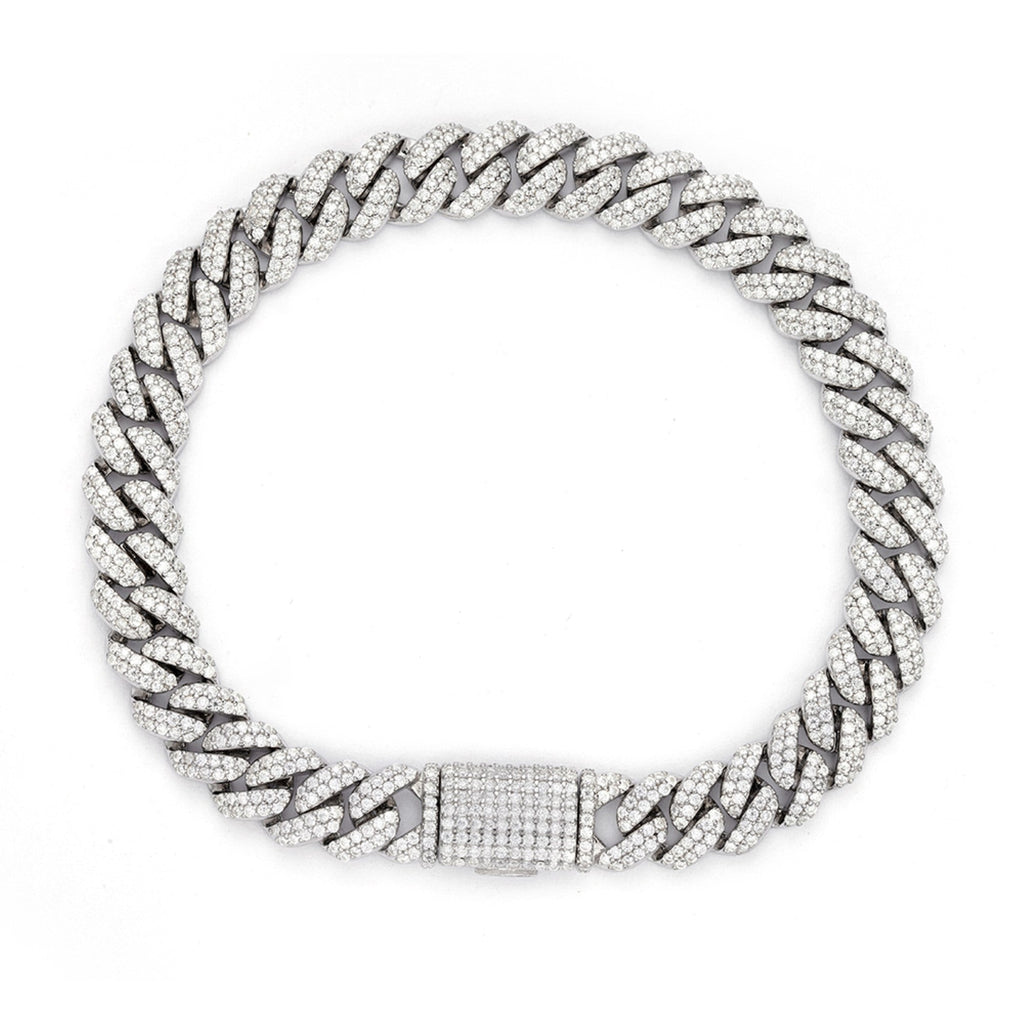 8mm Moissanite Cuban Bracelet