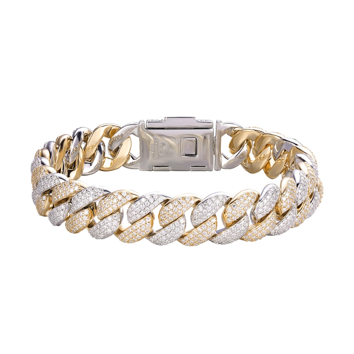 Cuban 12mm 8" Moissanite Bracelet