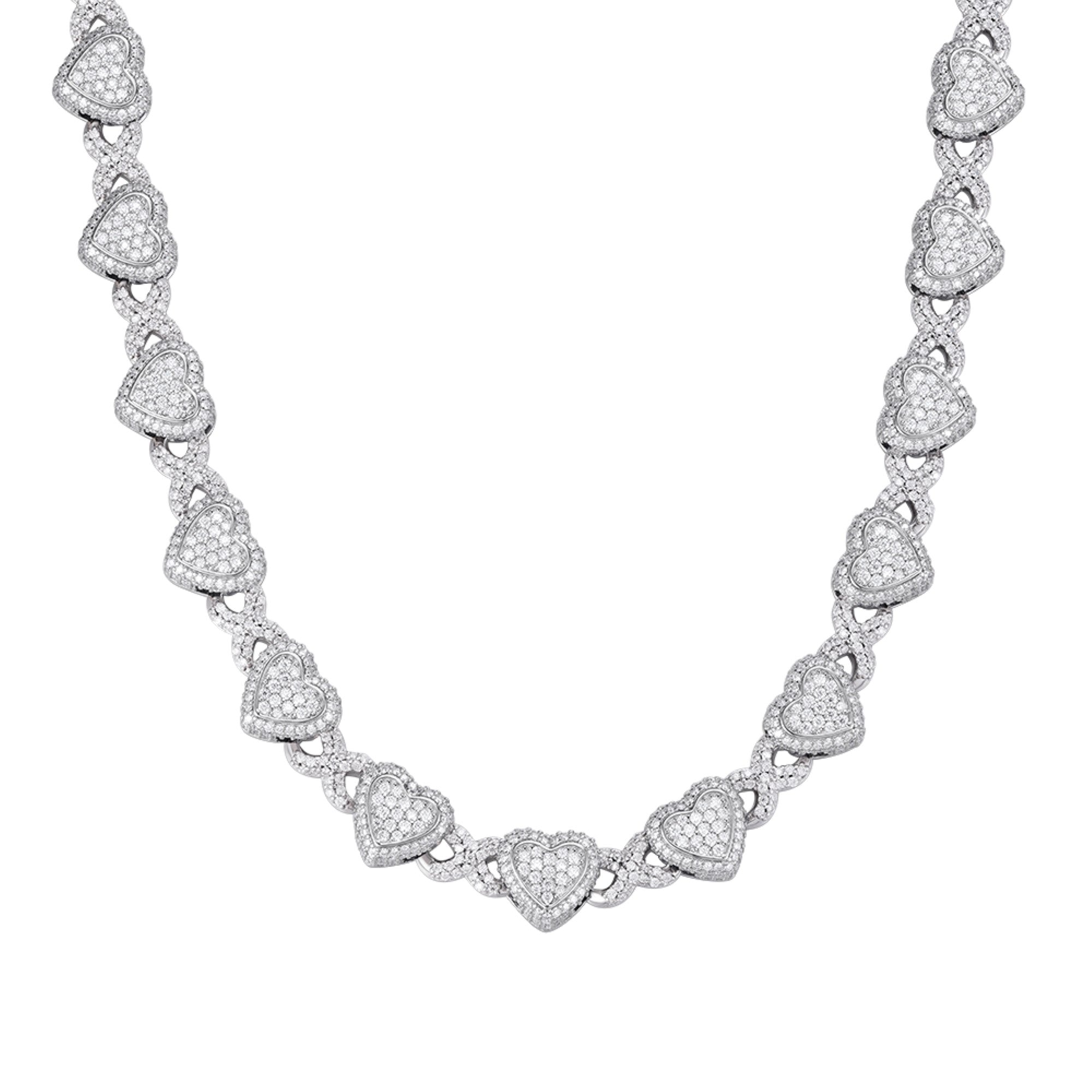 Infinity Heart 18" Moissanite Necklace