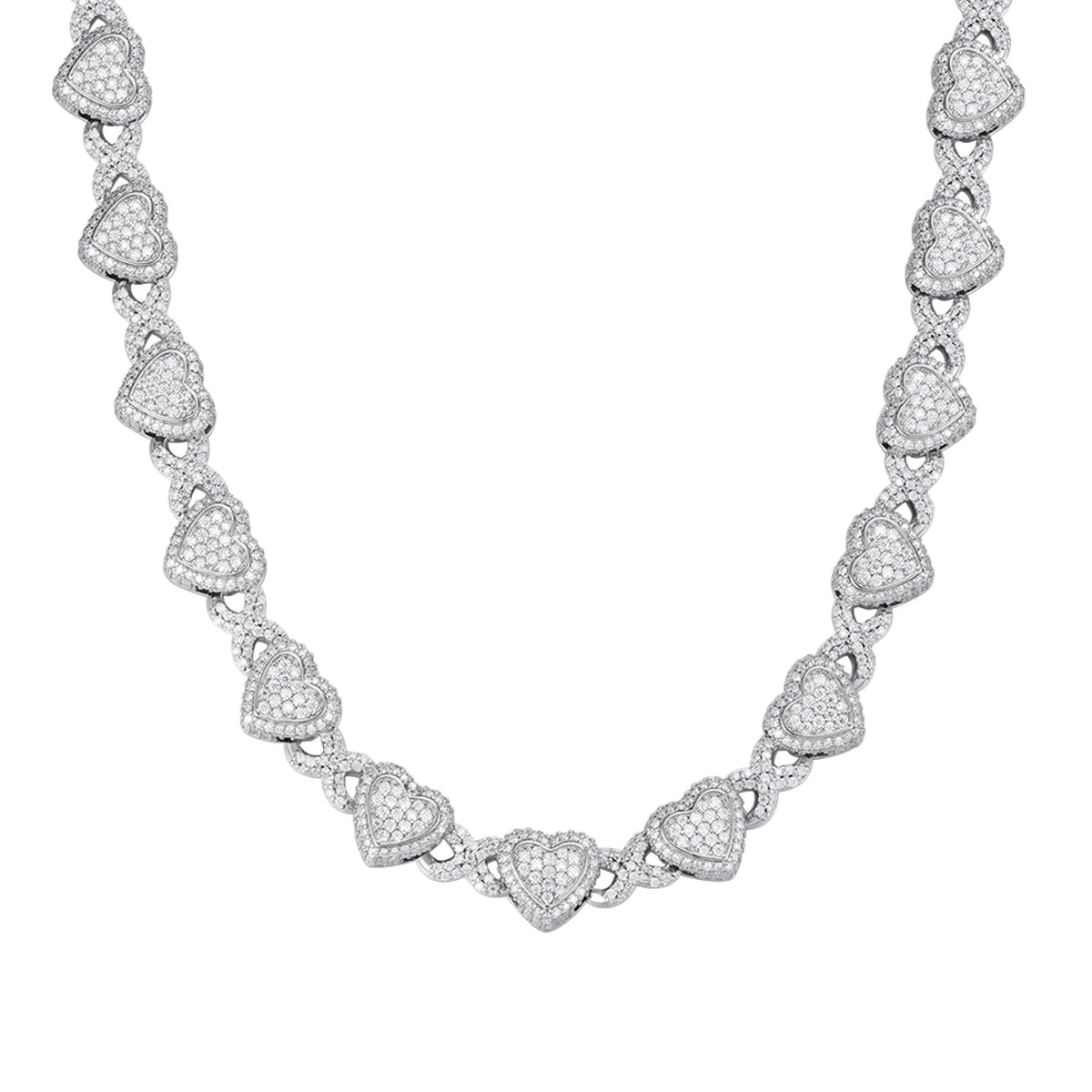Infinity Heart 18" Moissanite Necklace