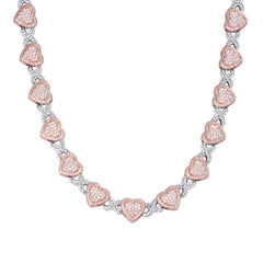 Infinity Heart 18" Moissanite Necklace