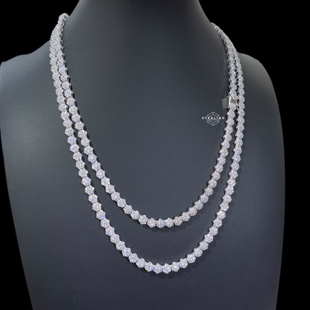 5mm Flower Cluster Tennis Chain