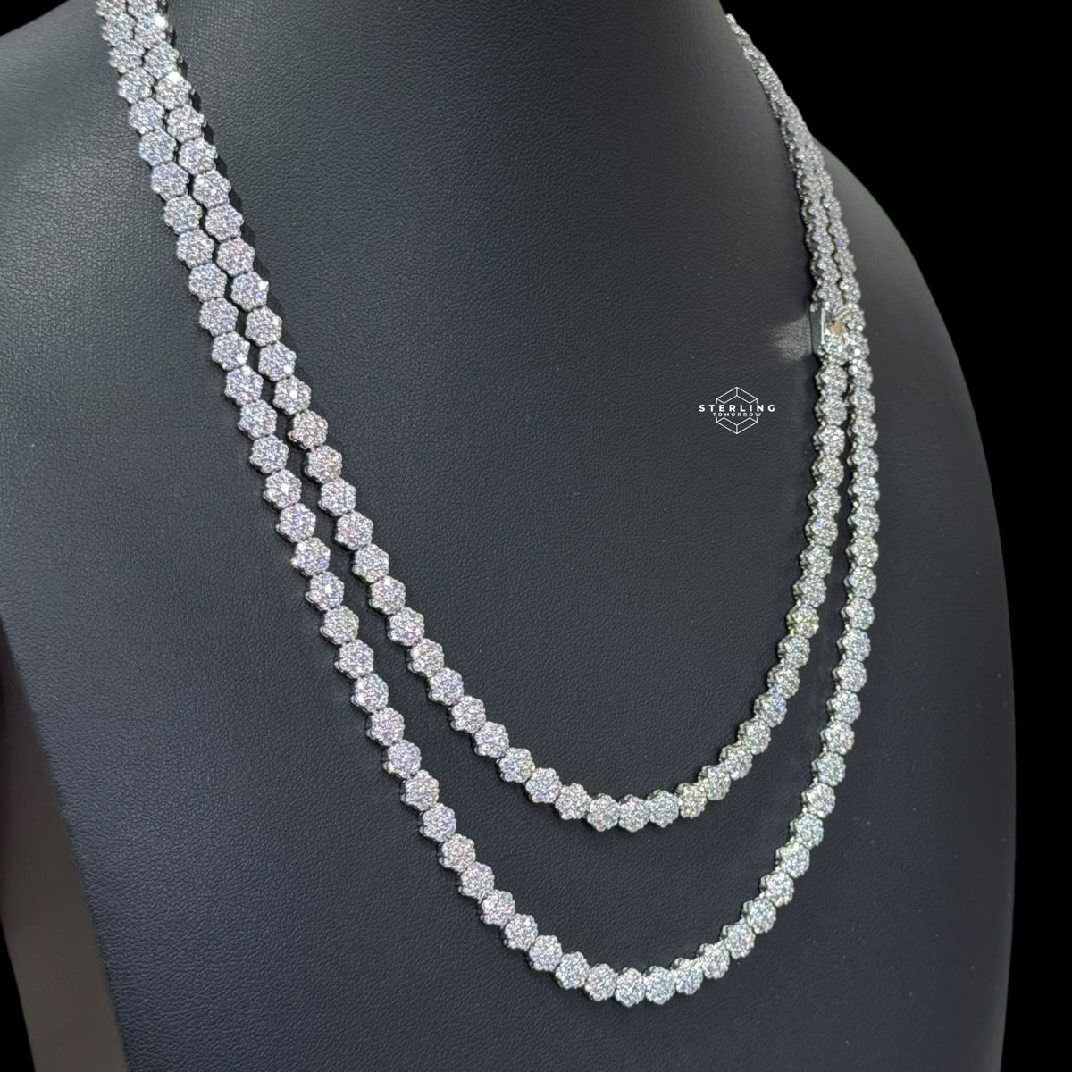 5mm Flower Cluster Tennis Chain